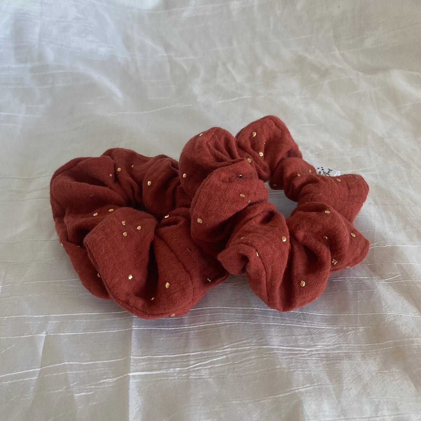 Chouchou Scrunchie en gaze de coton Maison d’automne