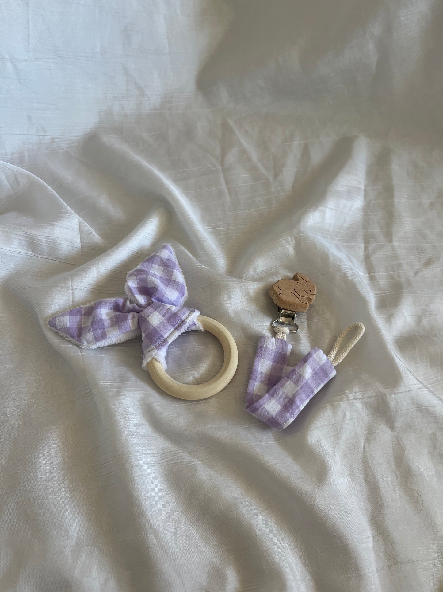 Attache tétine Vichy 💜