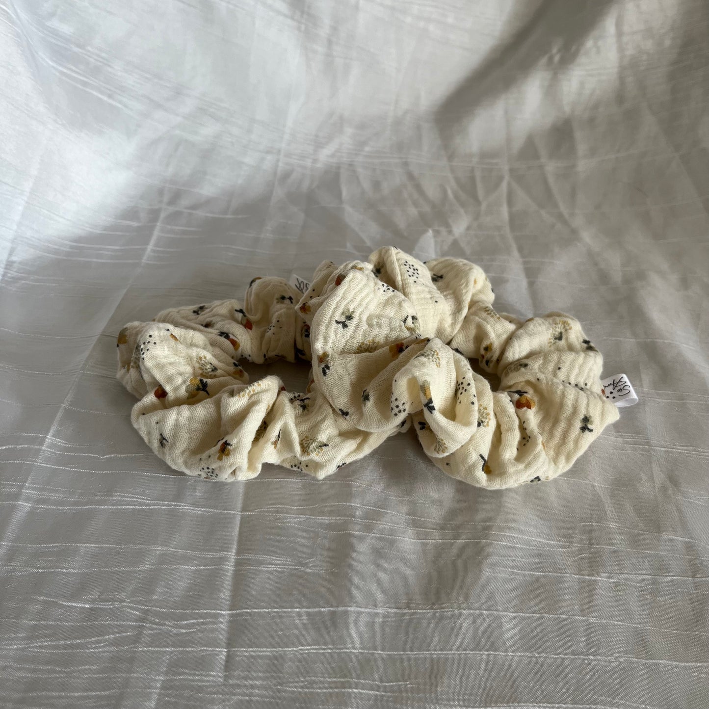 Chouchou Scrunchie en gaze de coton Cueillette