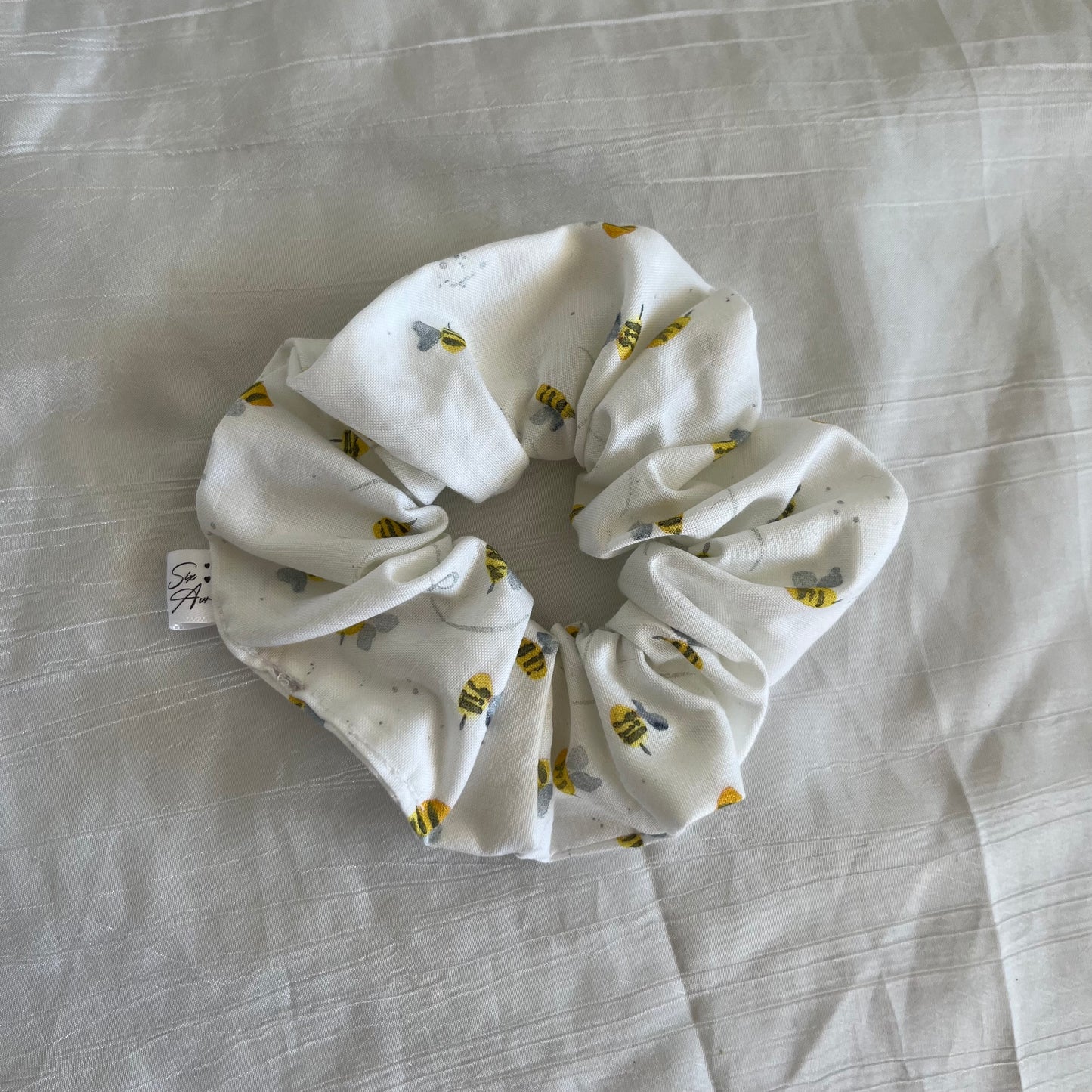 Chouchou Scrunchie en coton Bee Happy