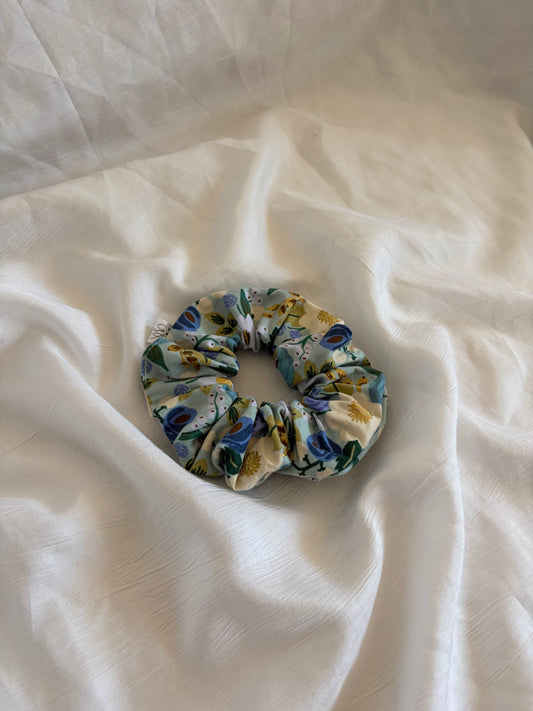 Chouchou Scrunchie en coton Blu garden 🌱