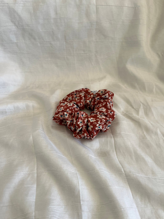 Chouchou Scrunchie en coton Brique
