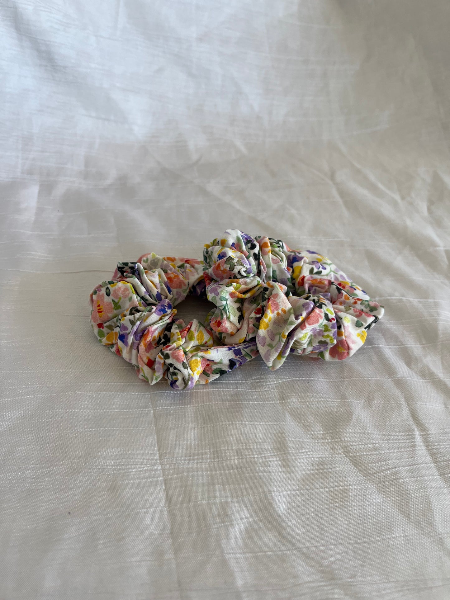 Chouchou Scrunchie en coton Aquarelle 🌱
