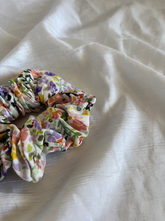 Chouchou Scrunchie en coton Aquarelle 🌱