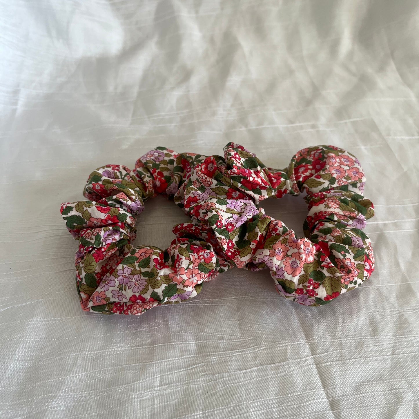 Chouchou Scrunchie en coton Jardin d’été