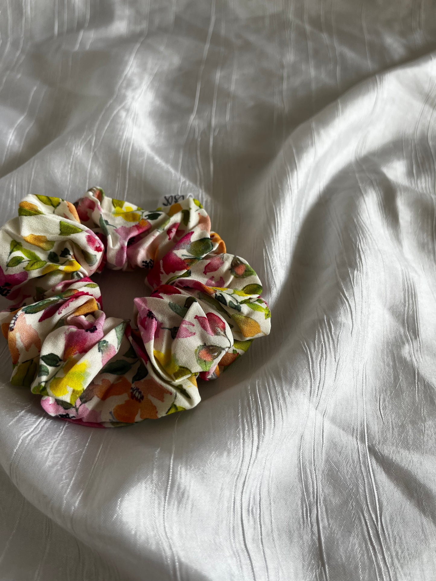 Chouchou Scrunchie en coton Aquarelle Été ☀️