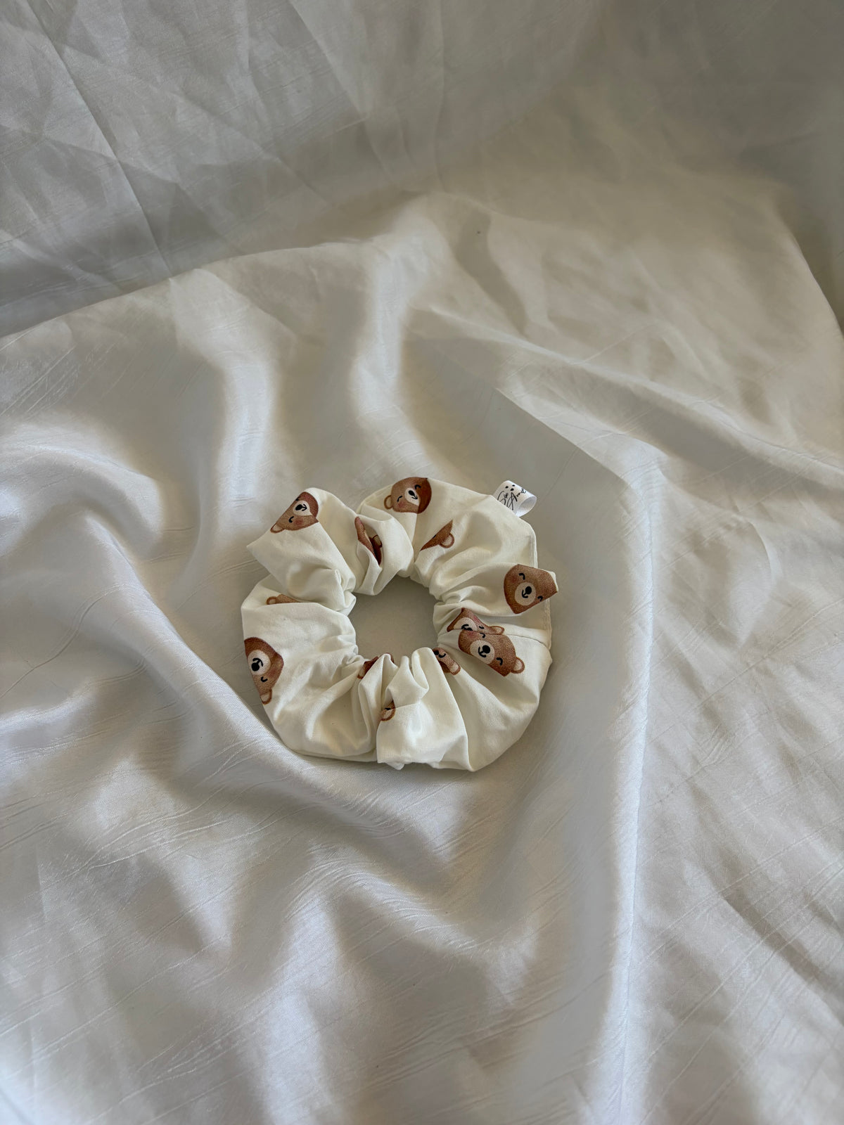 Chouchou Scrunchie en coton Ours 🐻