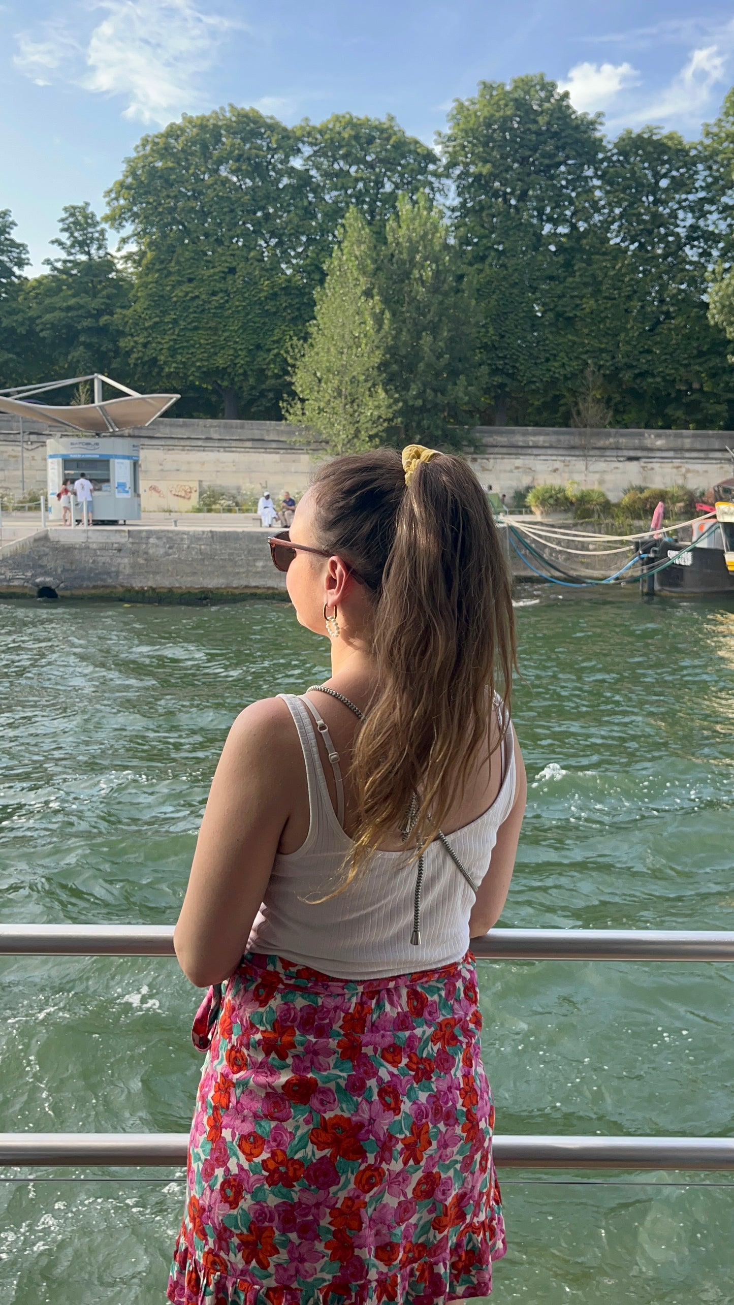 Chouchou Scrunchie en gaze Yellow