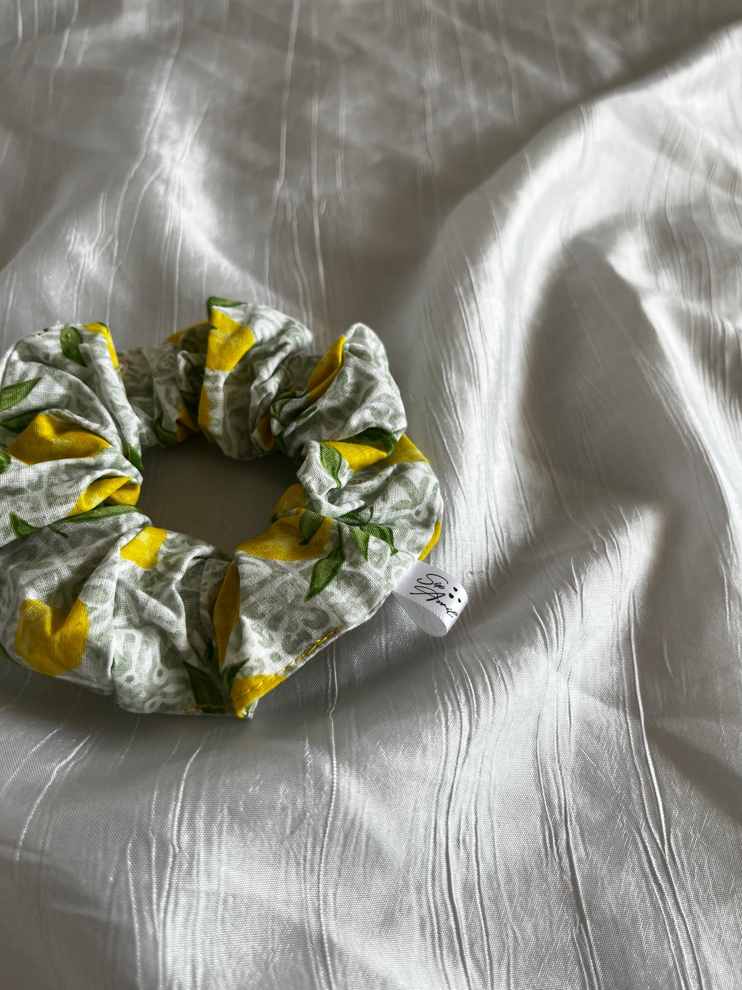 Chouchou Scrunchie en coton Mosaïque 🍋