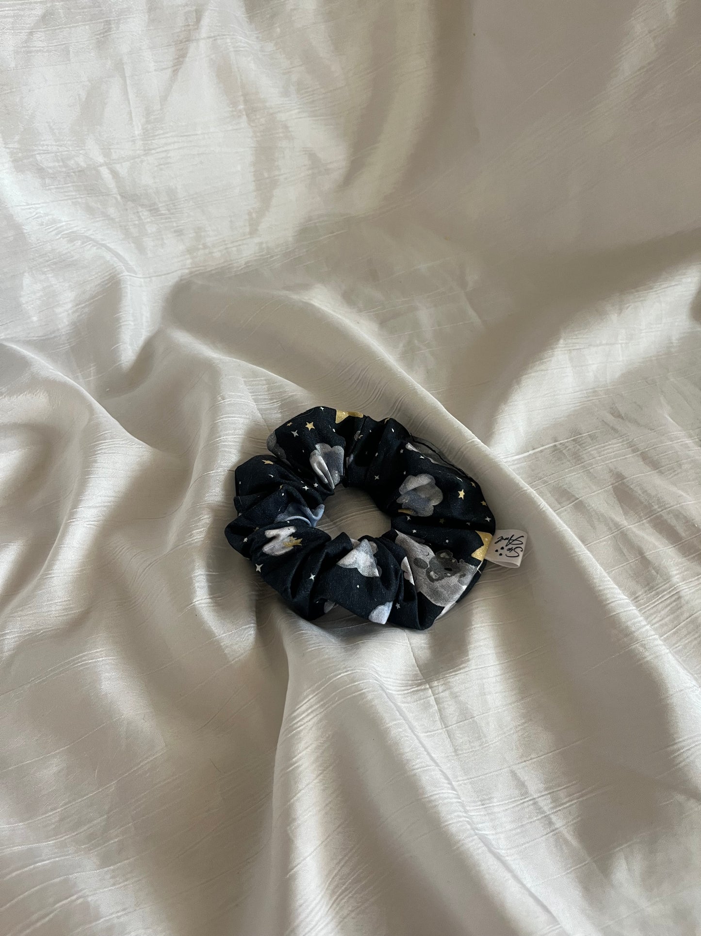 Chouchou Scrunchie en coton Koala