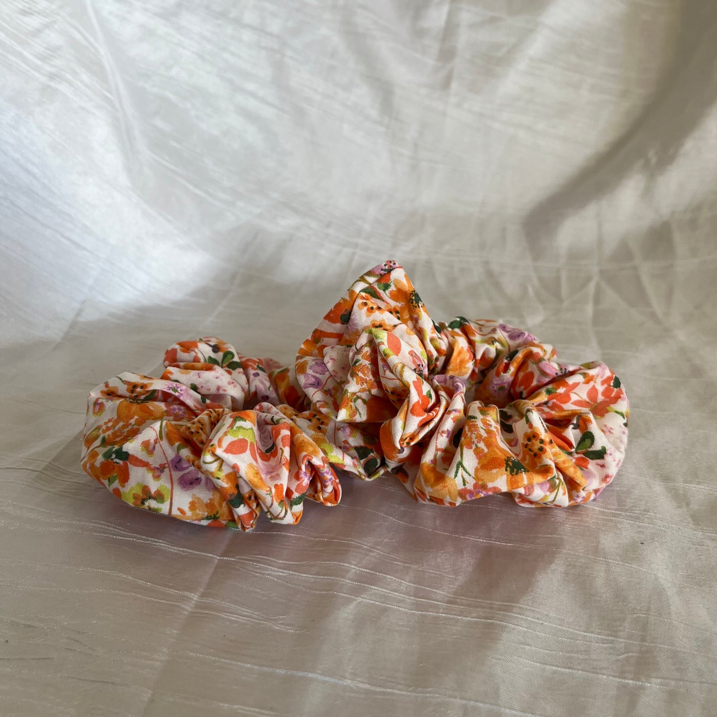 Chouchou Scrunchie en coton Champ d’automne