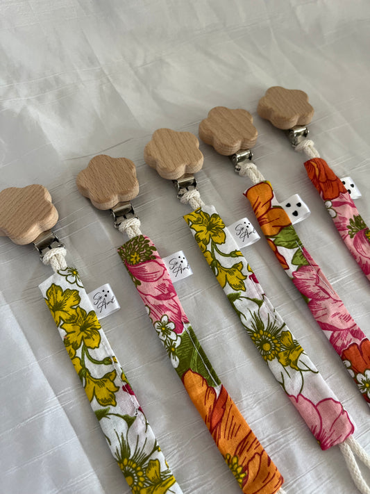 Attache tétine Vintage Flower